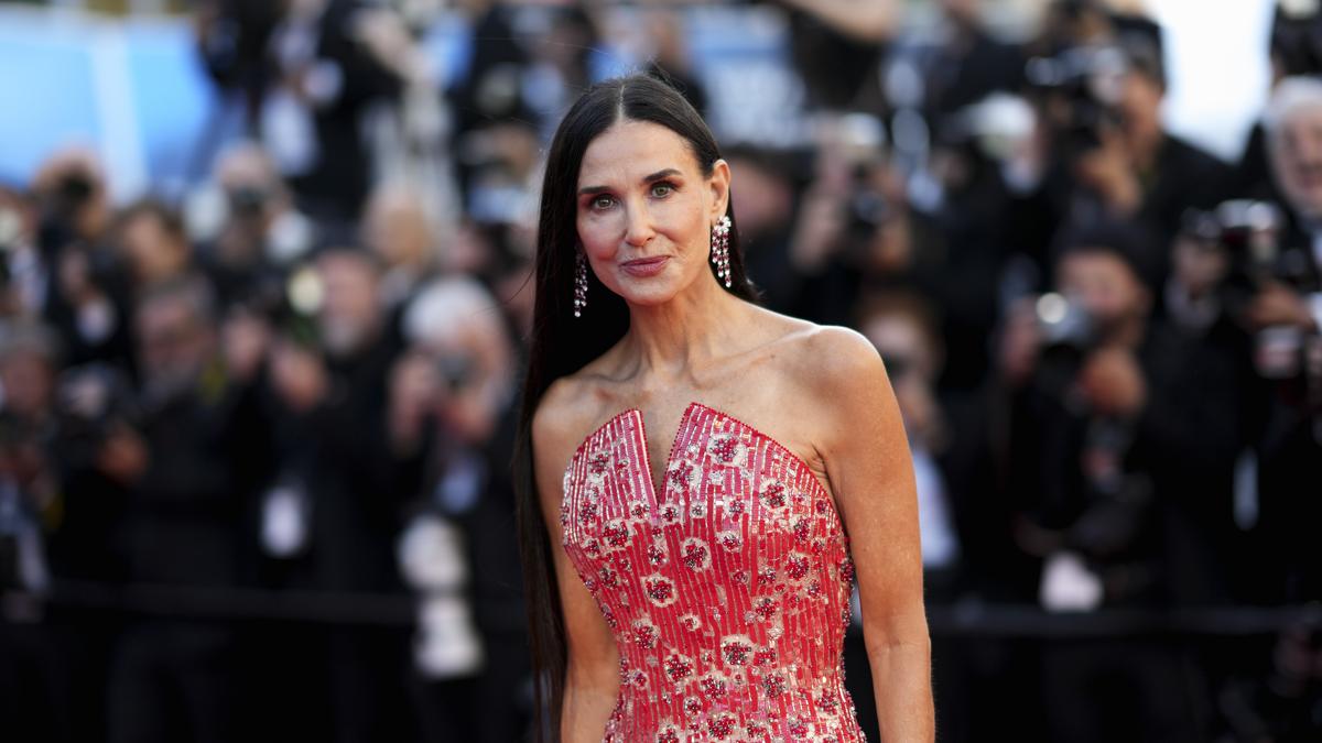 Cannes 2024: Demi Moore stuns on the red carpet in red beaded gown