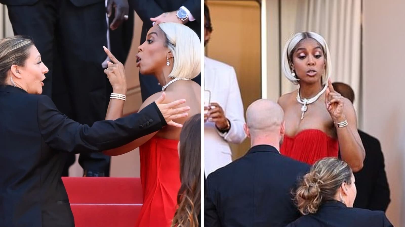 Cannes 2024: Kelly Rowland scolds security guard on red carpet.  Watch