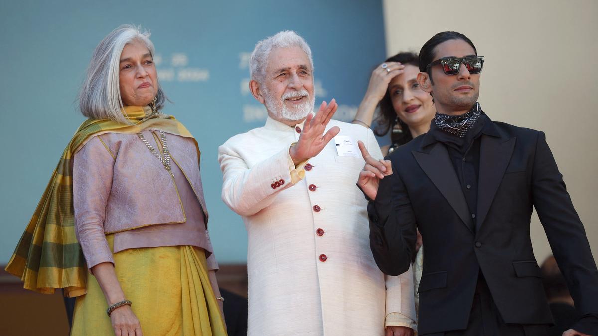 Cannes 2024: Naseeruddin Shah, Ratna Pathak Shah walk red carpet in ethnic attire for 'Manthan' screening