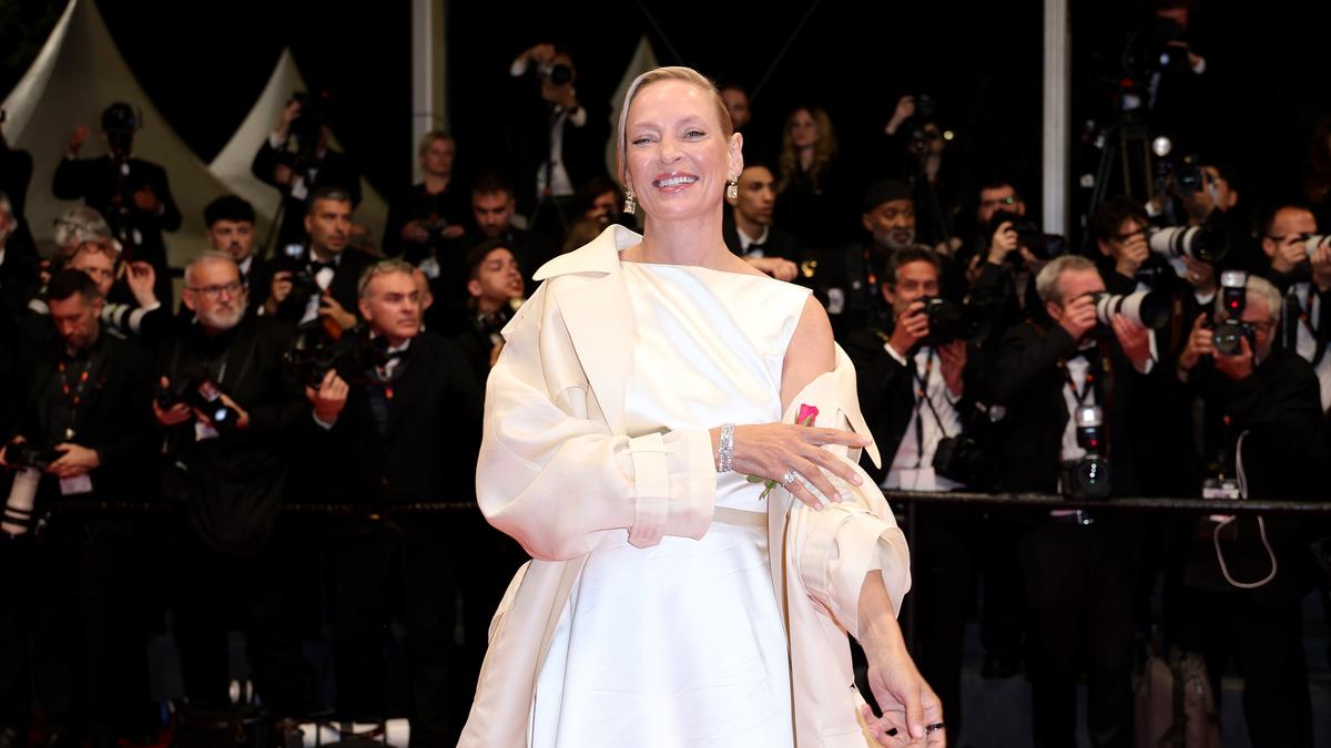 Cannes 2024: Uma Thurman rocks Burberry at 'Oh Canada' premiere