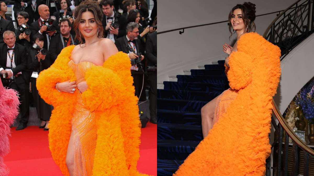 , Deepti Sadhwani’s red carpet look went viral at the Cannes Film Festival, the actress was seen in a marigold flower-like dress.  Navabharata (Navabharata)