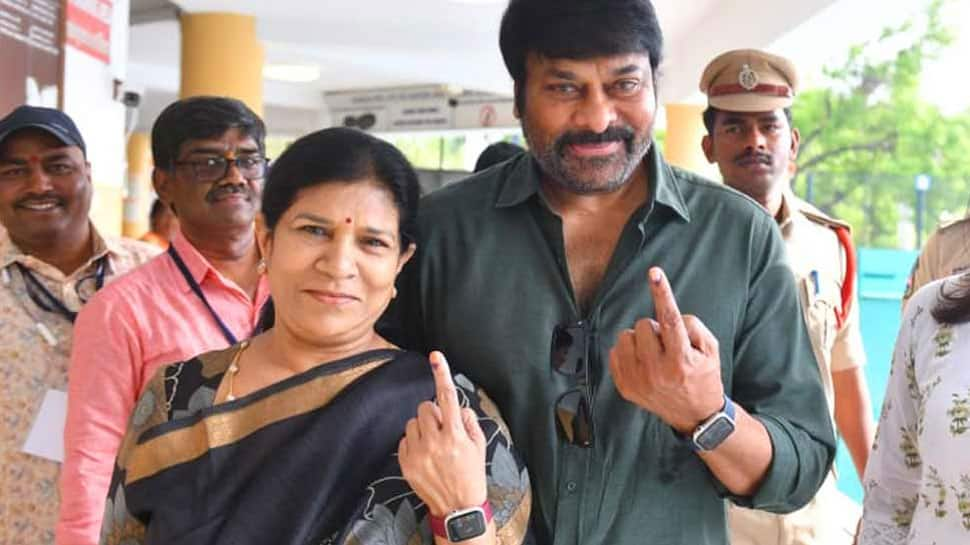 Lok Sabha Elections 2024: Chiranjeevi and wife Surekha Konidela cast their vote