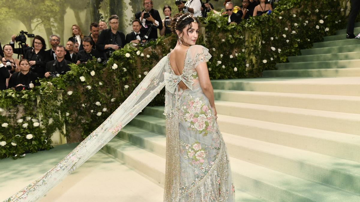 Met Gala 2024: Alia Bhatt shines in stunning floral Sabyasachi saree