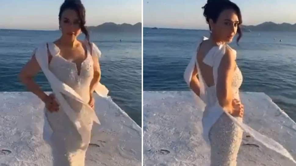 Preity Zinta's first look in a sparkling white gown at Cannes is stunning