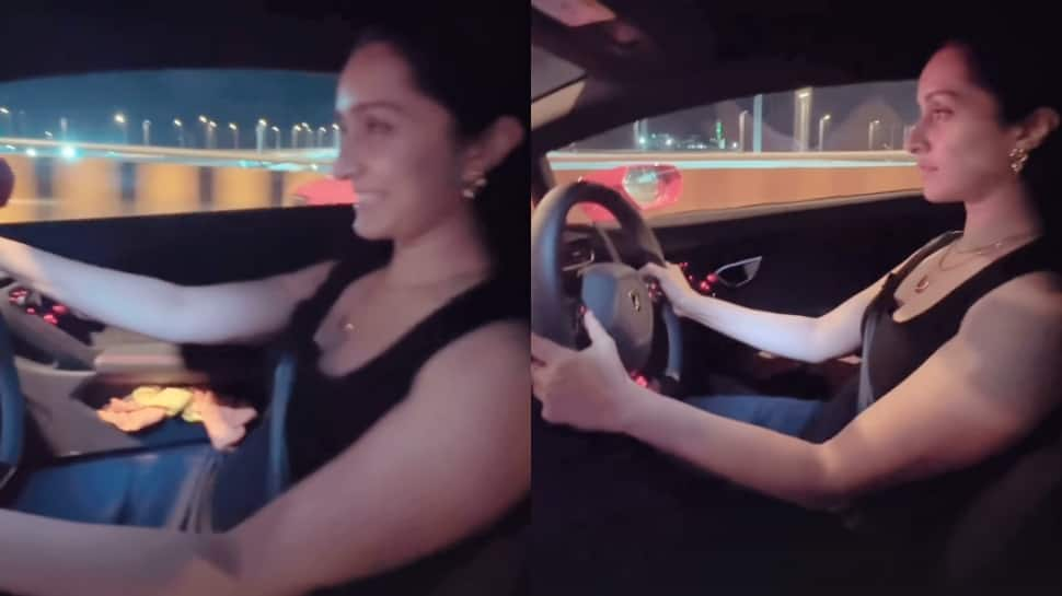 Shraddha Kapoor drives Lamborghini Huracan Tecnica in style, fans go crazy: Watch