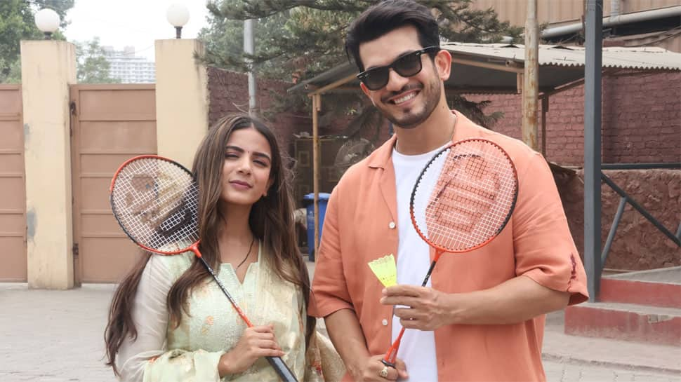 Pyaar Ka Pehla Chapter: Shiv Shakti stars Arjun Bijlani, Nikki Sharma take a badminton break on the sets