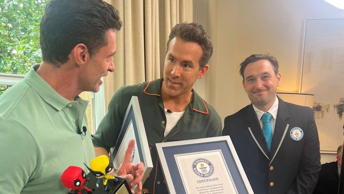 Ryan Reynolds and Hugh Jackman break Guinness World Record for 'Deadpool & Wolverine' trailer