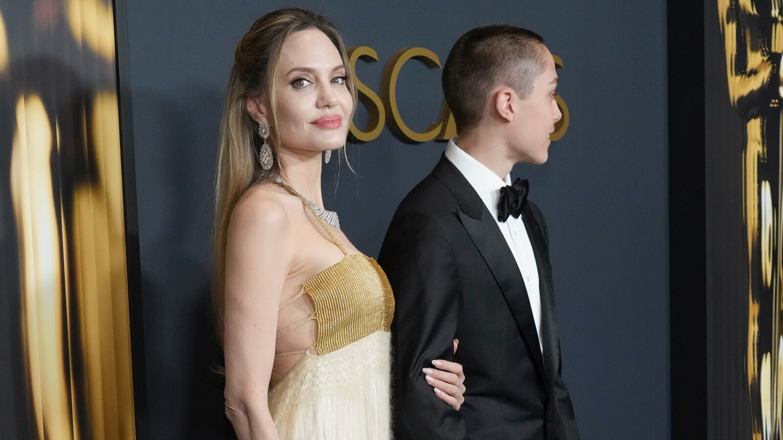 Angelina Jolie's rarely seen son Knox shows off young Brad Pitt at Governors Awards 2024