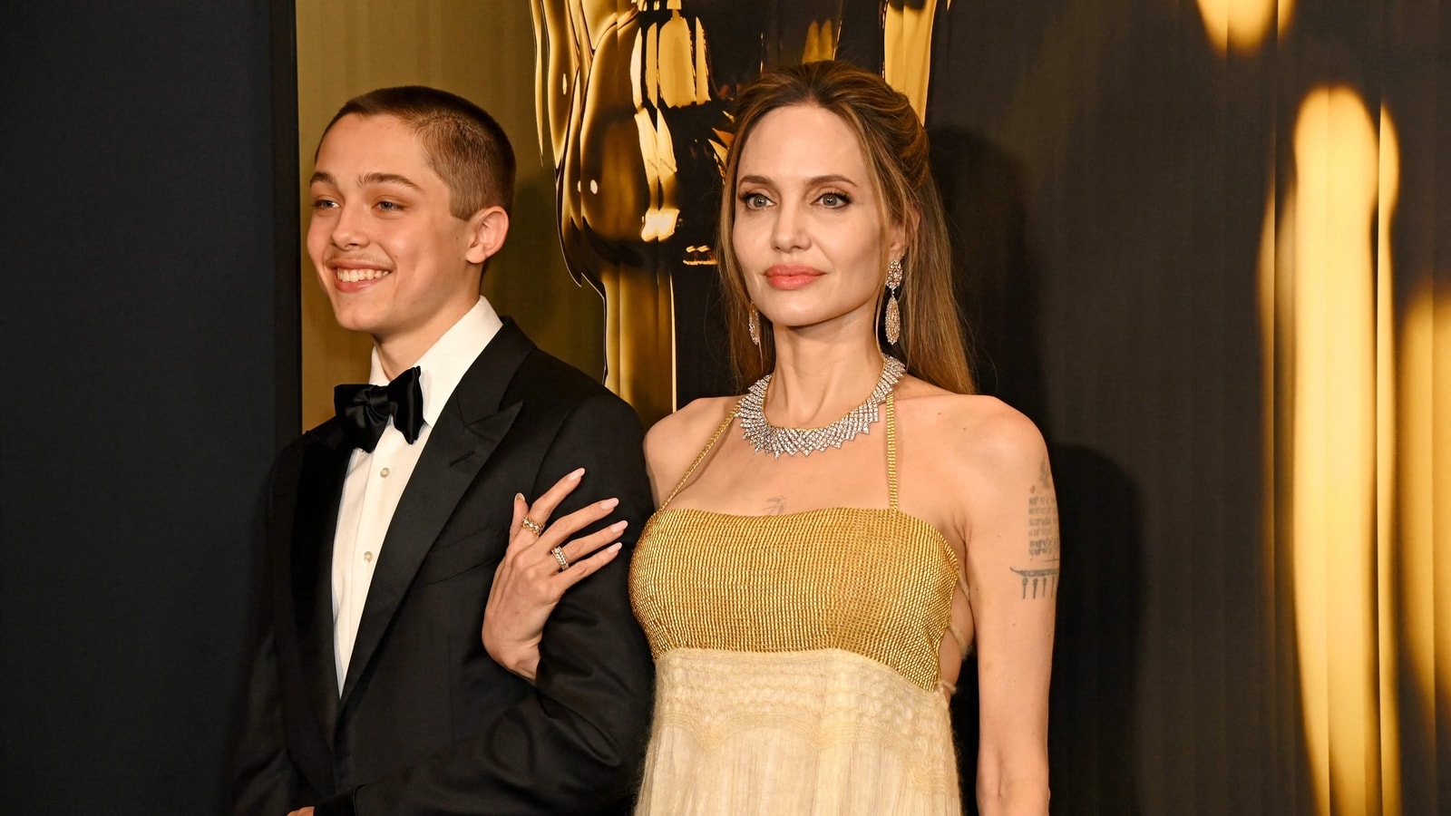 Angelina Jolie's son Knox looks handsome as he makes rare appearance at the Governors Awards +1: Photos