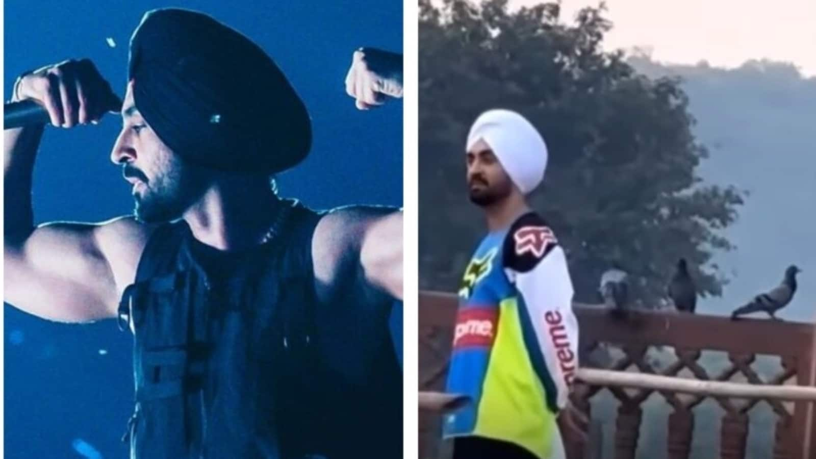 Before the Jaipur concert, fans got a glimpse of Diljit Dosanjh feeding pigeons at Amer Fort. Watch