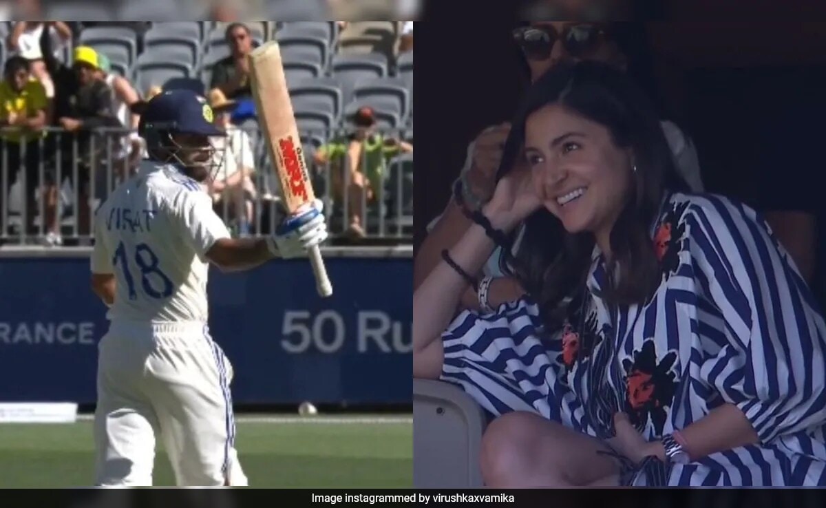 Crazy Viral: Anushka Sharma jumped with joy on husband Virat Kohli's half-century. Watch