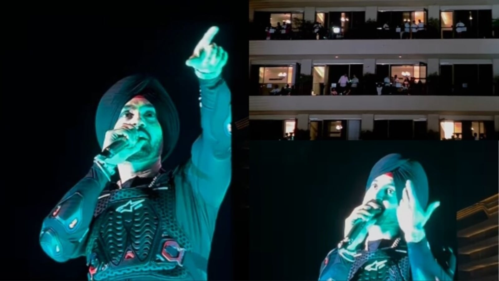 Diljit Dosanjh stops Ahmedabad concert, finds fans watching his show from hotel balcony without tickets. Watch