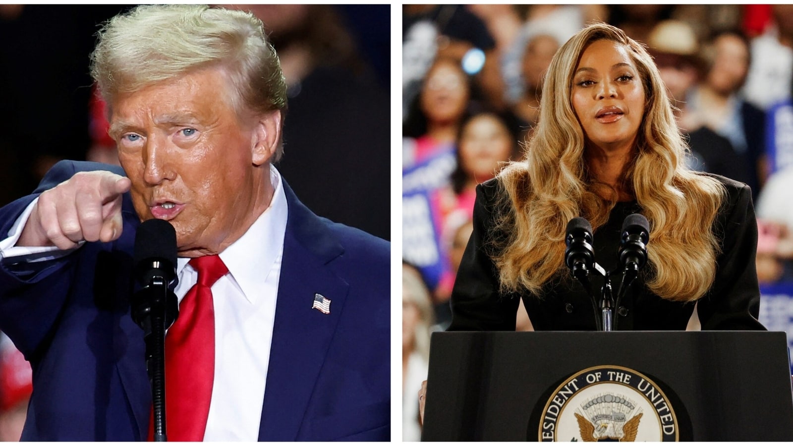 Donald Trump rejects Beyoncé’s support for Kamala Harris in US election campaign: ‘There were no songs’