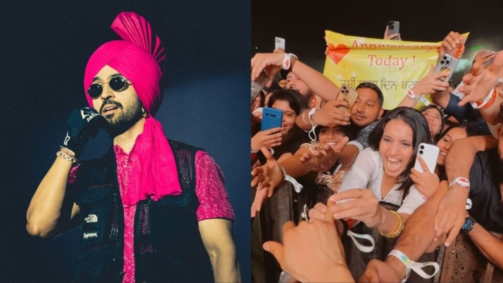 In the middle of the concert, Diljit Dosanjh’s fan put a ring on his finger and kissed his hand. Here’s how they responded