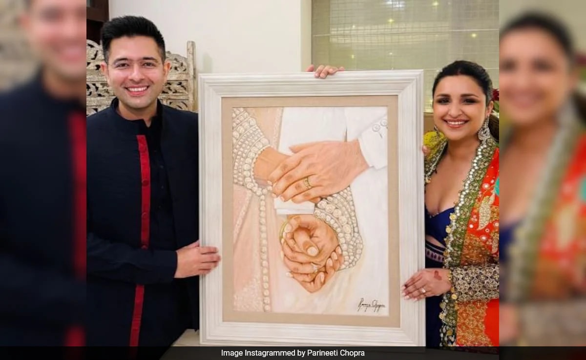 Parineeti Chopra and Raghav Chadha get a special gift from Reena Chopra: "This painting is more than just a piece of art"