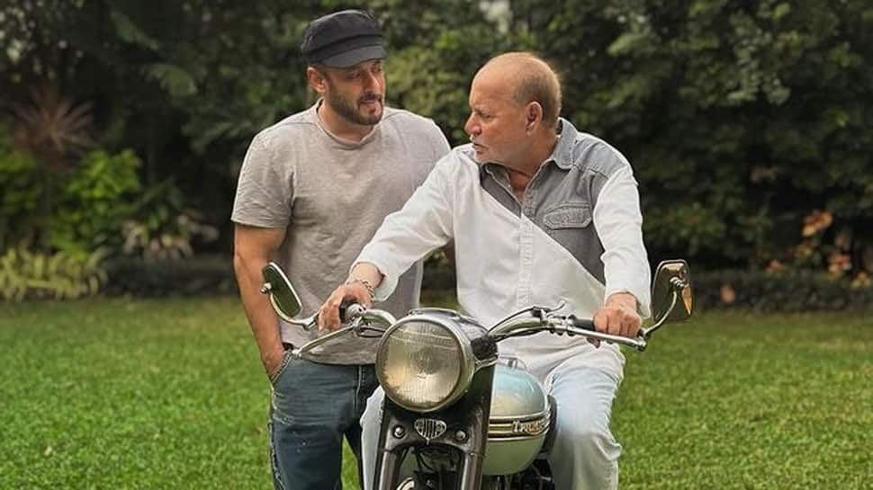 Salman Khan posts pictures with father Salim Khan's first bike