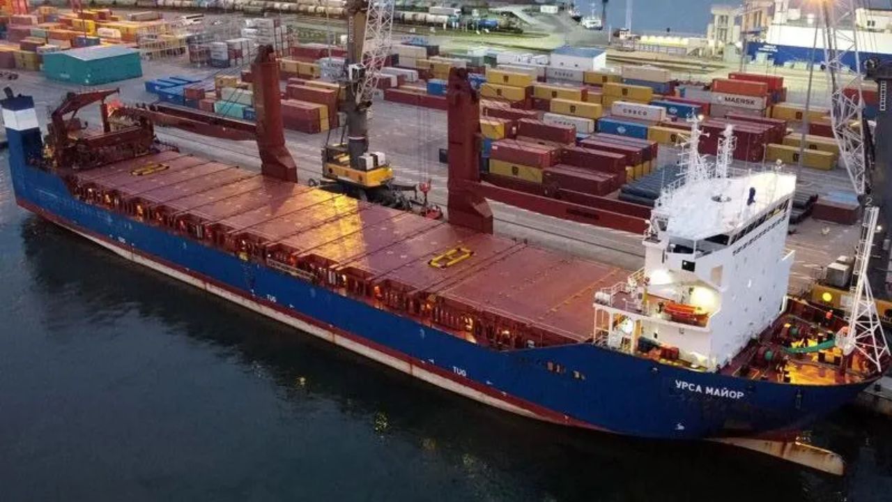 Russian cargo ship Ursa Major sinks in Mediterranean Sea, two crew members missing, accident due to explosion in engine room