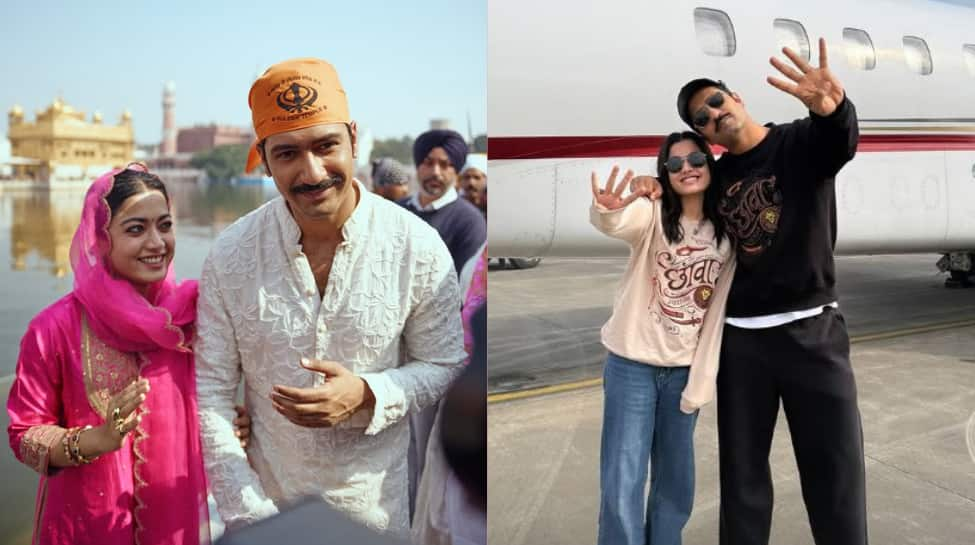 Chhawa: Vicky Kaushal and Rashyaka Mandanna go to Golden Temple in Amritsar, ask fans, see pics