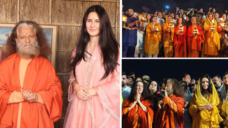 Katrina Kaif, Ravena Tandon Maha Kumbh among other celebs participate in the Ganga Aarti in 2025