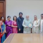 Nagarjuna, Sobhita Dhulipala, and Naga Chaitanya met PM Modi, gift book on Akini Darsara Rao