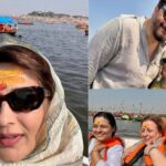 Sonali Bendre takes a holy dip in Triveni Sangam