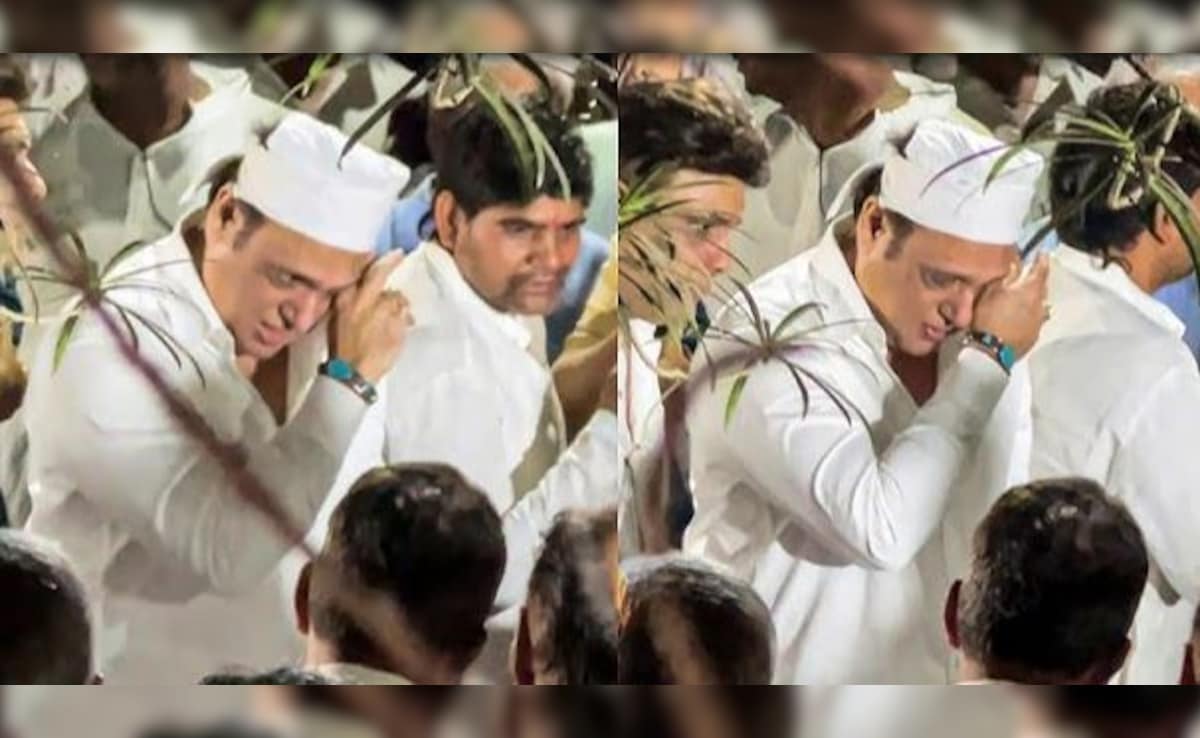 Govinda broke at the funeral of former secretary Shashi Prabhu. Watch