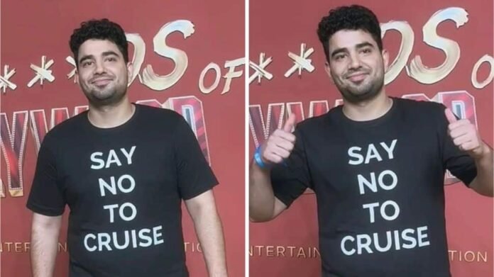 Samay Raina Sports 'Nay to Cruise' T-Shirt Aryan Khan's BA *** In DS of Bollywood Premier, the Internet says that Broes should really hesitate

